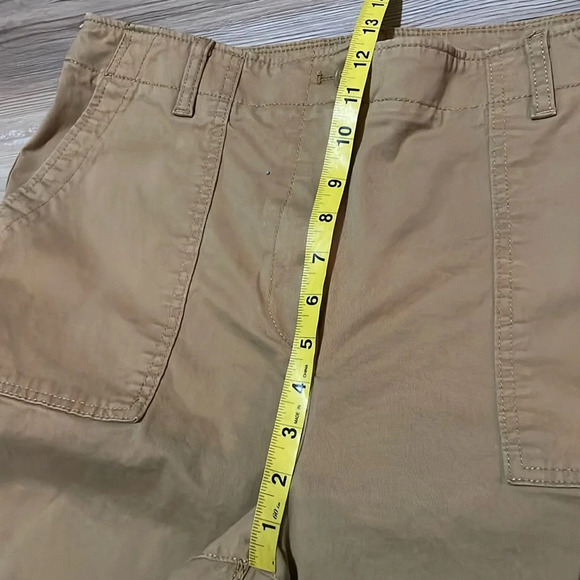 Talbots Patch Pocket Crop Chinos Khaki Tan Straight leg Womens size 14 Neutral - Picture 10 of 14